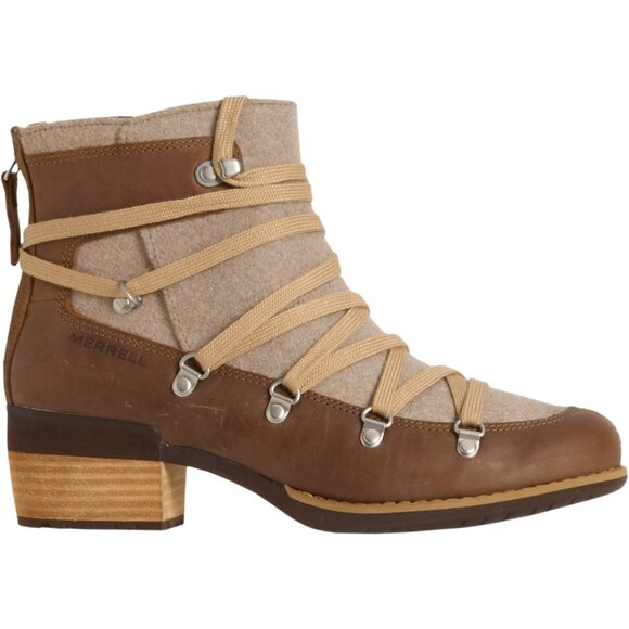 NWTMerrell Shiloh II Warm Boots - Leather in Camel For Women 1125 4s2 - Picture 1 of 6